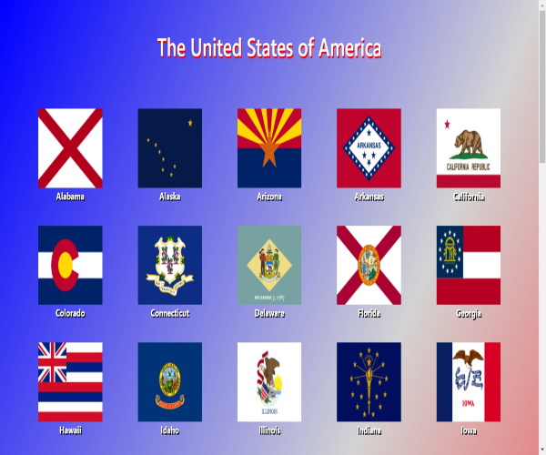 Auto generated pages for the states of the US